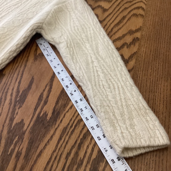 LL Bean Womens Vintage 100% Wool Sweater Ireland Fishermans Medium Shrunk L.L. W - Picture 12 of 12